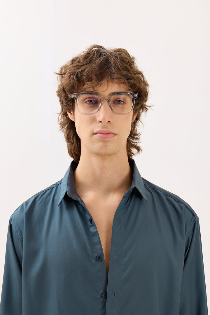Slate Grey Drape Shirt (Pre-Order)