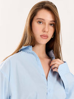 Load image into Gallery viewer, Powder Blue Poplin Shirt