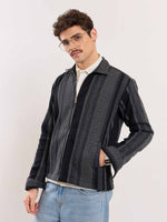 Load image into Gallery viewer, Cropped Fit Textured Zipper Jacket
