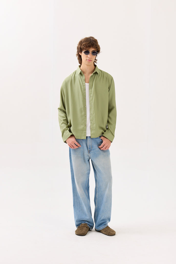 Mint Green Drape Shirt (Pre-Order)