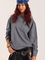 Load image into Gallery viewer, Dark Grey Loose Fit Cropped T-Shirt