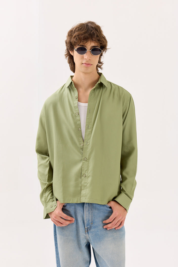 Mint Green Drape Shirt (Pre-Order)