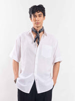 Load image into Gallery viewer, White Half Sleeve Linen Shirt
