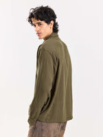 Load image into Gallery viewer, Olive Green Gauze Holiday Shirt
