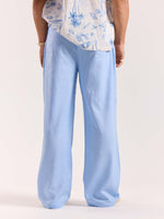 Load image into Gallery viewer, Powder Blue Linen Pull-on Pants