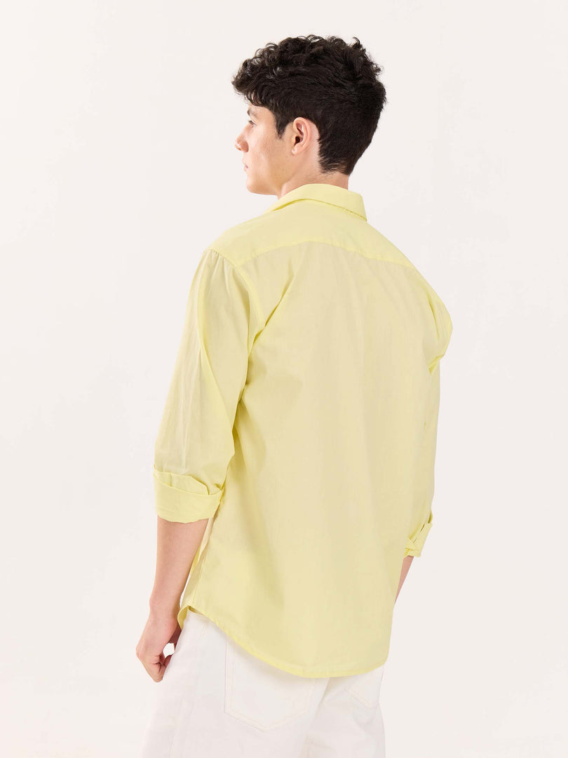 Lemon Yellow Poplin Shirt