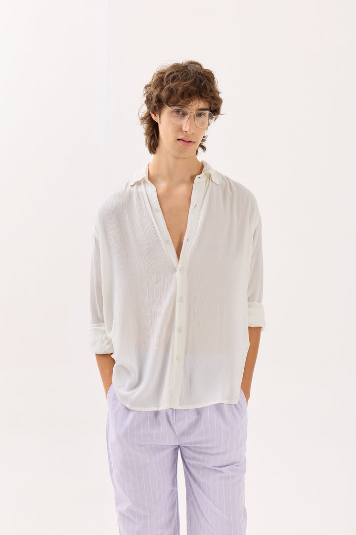 Off White Wrinkled Shirt ( Pre-Order )