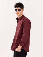 Load image into Gallery viewer, Maroon Poplin Shirt