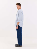 Load image into Gallery viewer, Relaxed Fit Navy Blue Striped Shirt
