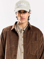 Load image into Gallery viewer, Dark Brown Corduroy Oversized Shirt
