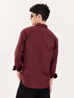 Load image into Gallery viewer, Maroon Poplin Shirt