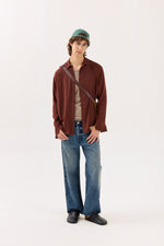 Load image into Gallery viewer, Dark Brown Wrinkled Shirt ( Pre-Order )
