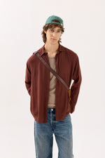 Load image into Gallery viewer, Dark Brown Wrinkled Shirt ( Pre-Order )
