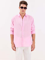 Load image into Gallery viewer, Light Pink Linen-blend Shirt
