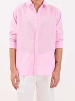 Load image into Gallery viewer, Light Pink Linen-blend Shirt
