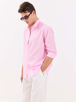 Load image into Gallery viewer, Light Pink Linen-blend Shirt
