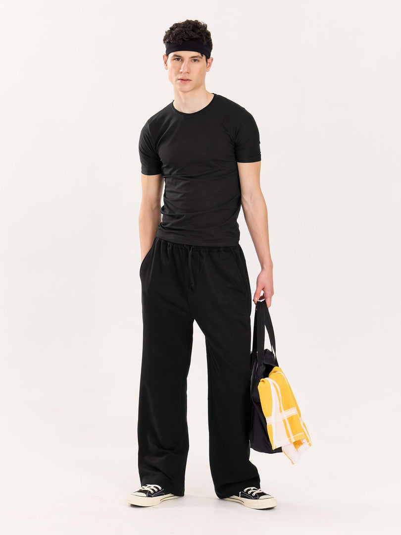 Loose Fit Black Sweatpants