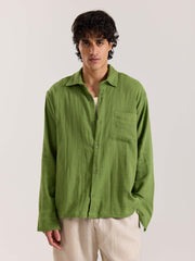 Light Green Gauze Holiday Shirt