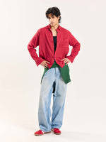 Load image into Gallery viewer, Cherry Red Gauze Holiday Shirt
