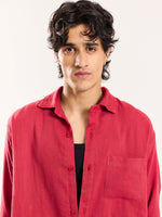 Load image into Gallery viewer, Cherry Red Gauze Holiday Shirt
