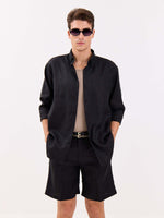 Load image into Gallery viewer, Black Irish Linen Shirt
