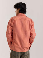 Load image into Gallery viewer, Carrot Red Striped Seersucker Holiday Shirt