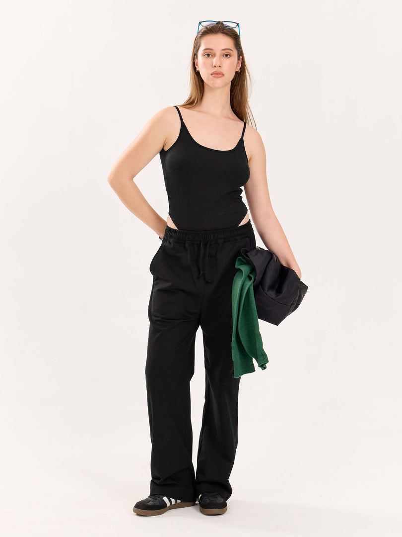 Loose Fit Black Sweatpants