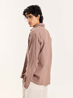 Load image into Gallery viewer, Taupe Gauze Holiday Shirt
