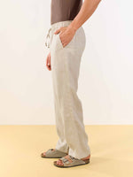 Load image into Gallery viewer, Natural Linen Pull-on Pants
