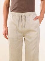 Load image into Gallery viewer, Natural Linen Pull-on Pants
