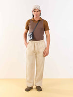 Load image into Gallery viewer, Beige Linen Pull-on Pants
