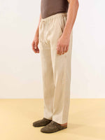 Load image into Gallery viewer, Beige Linen Pull-on Pants
