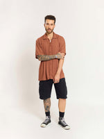 Load image into Gallery viewer, Brown Wrinkled Shirt
