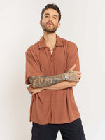 Load image into Gallery viewer, Brown Wrinkled Shirt
