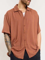 Load image into Gallery viewer, Brown Wrinkled Shirt
