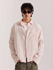 Baby Pink Gauze Holiday Shirt