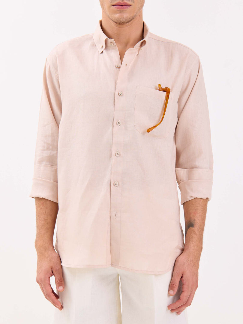 Very Light Pink Irish Linen Shirt