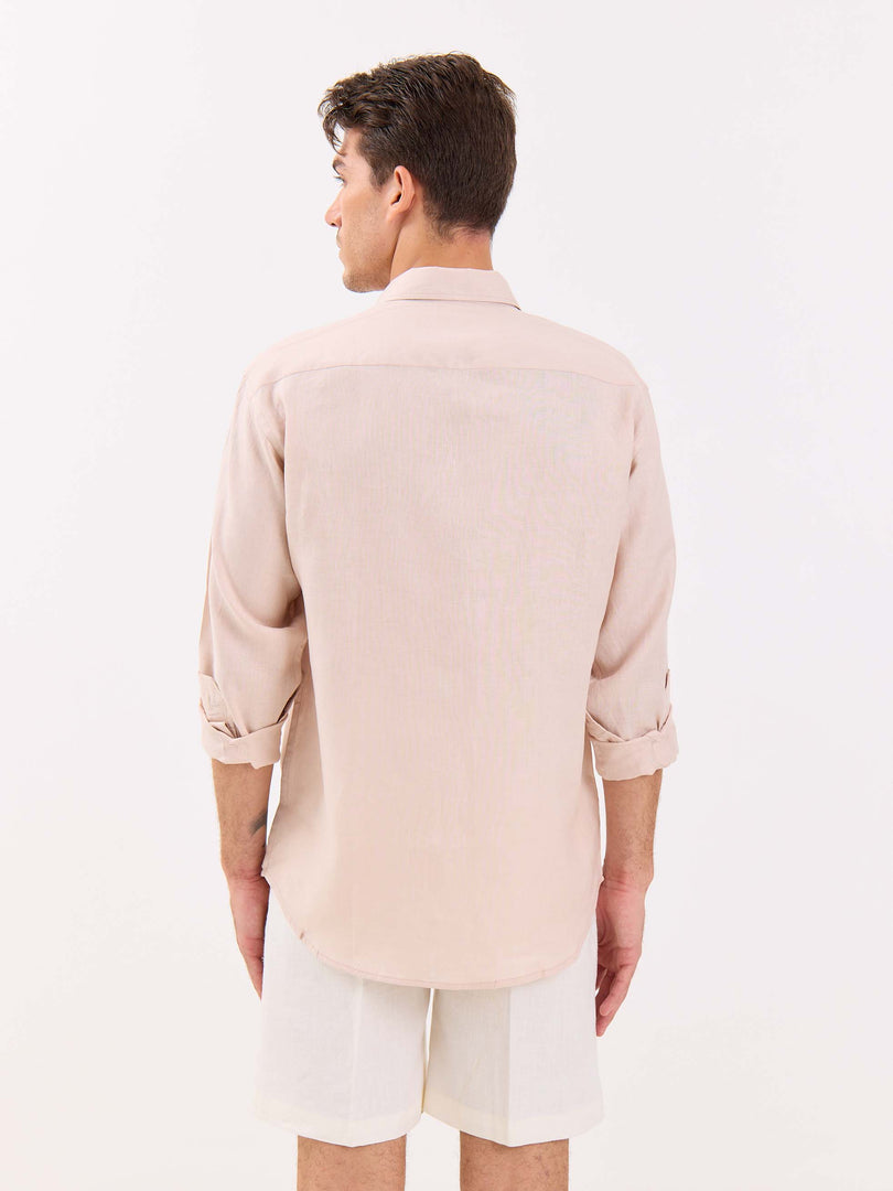 Very Light Pink Irish Linen Shirt