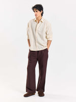 Load image into Gallery viewer, Relaxed Fit Cream Textured Shirt
