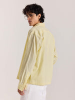 Load image into Gallery viewer, Relaxed Fit Light Yellow Textured Shirt