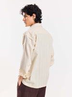 Load image into Gallery viewer, Relaxed Fit Cream Textured Shirt
