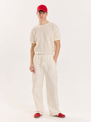 Loose Fit Off White Sweatpants
