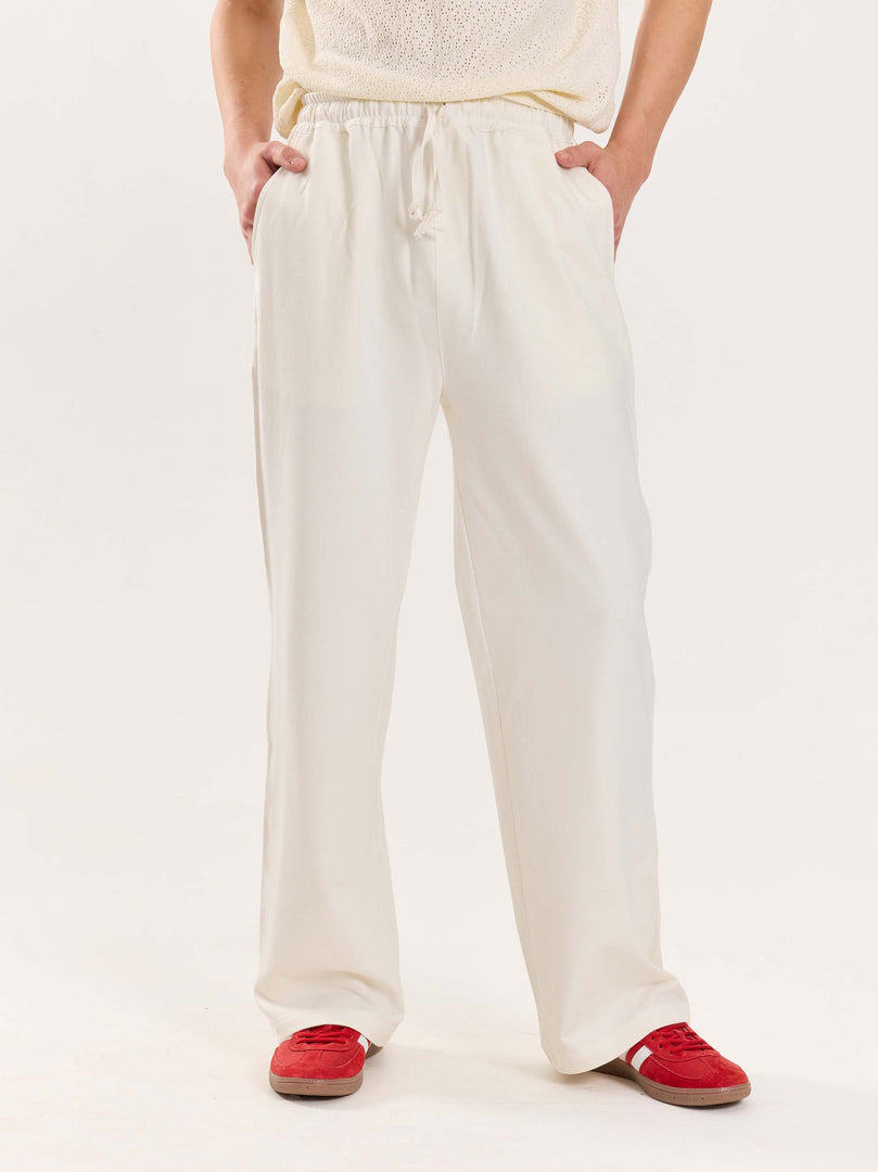 Loose Fit Off White Sweatpants