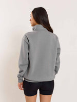 Load image into Gallery viewer, Grey Quarter-Zip Sweatshirt
