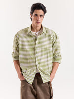 Load image into Gallery viewer, Green Gingham Cropped Shirt