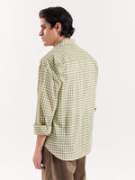Load image into Gallery viewer, Green Gingham Cropped Shirt