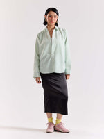 Load image into Gallery viewer, Relaxed Fit Green Striped Shirt