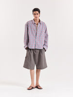 Load image into Gallery viewer, Green &amp; Burgundy Glen Checks Cropped Shirt
