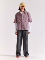 Load image into Gallery viewer, Grey Pinstriped Baggy Fit Trousers