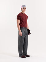 Load image into Gallery viewer, Grey Pinstriped Baggy Fit Trousers